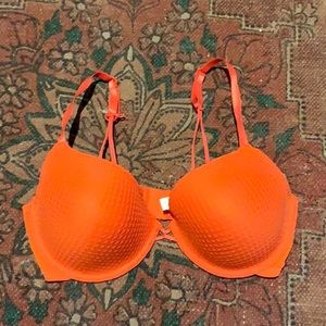 Bright orange bra